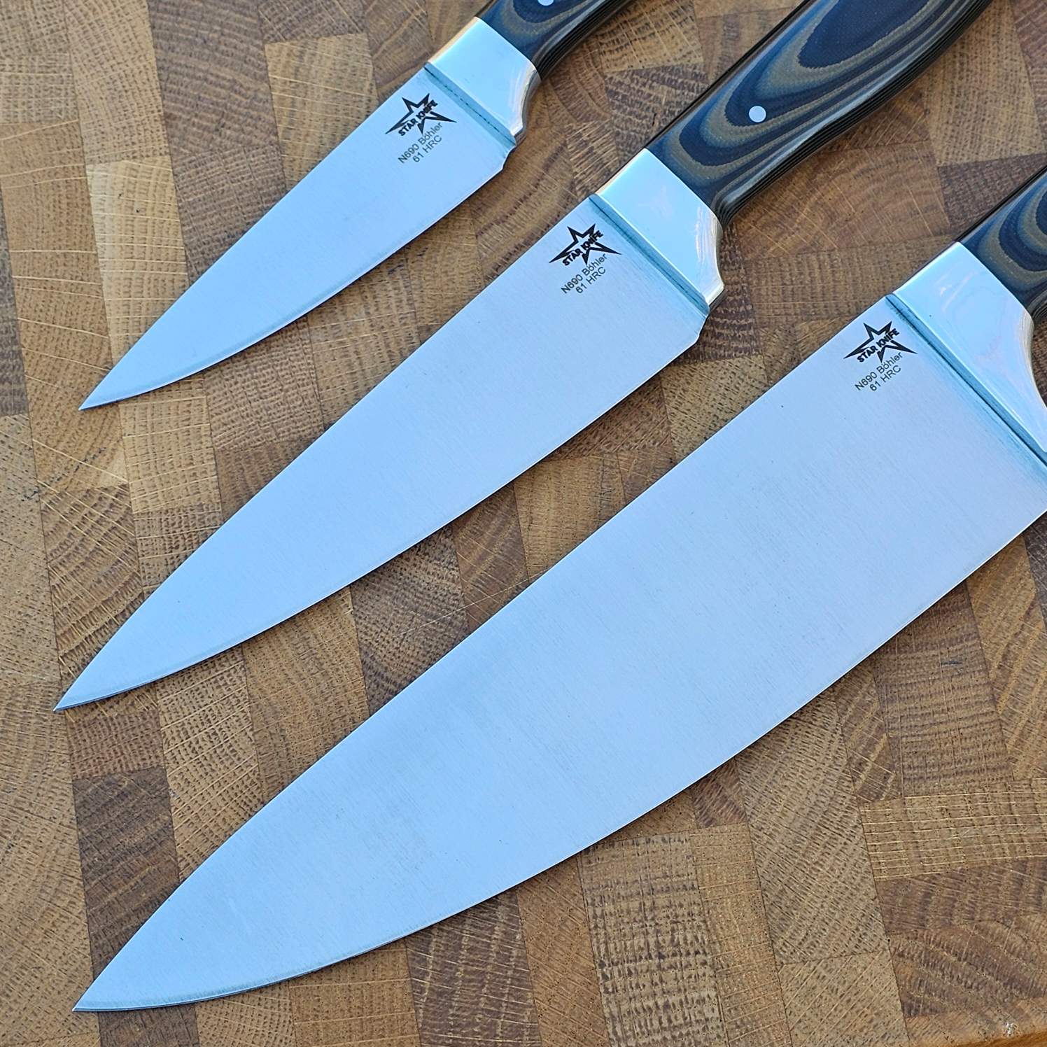 Поварская тройка из стали N690 Böhler - 037 — изображение 4